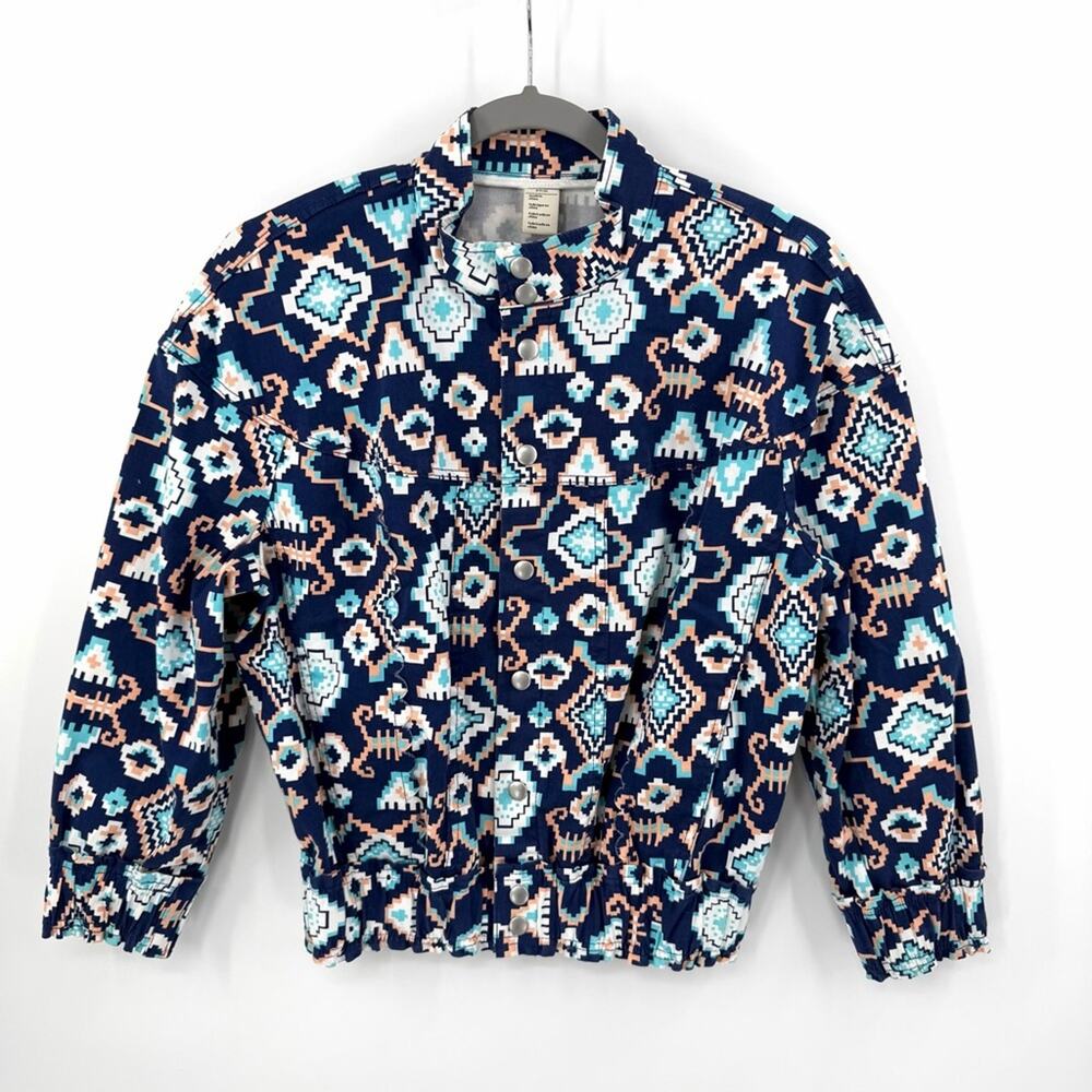 Levi’s Aztec Blue Print Bomber Jacket Size S